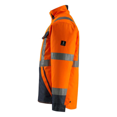 Mascot Penrith Hi-Vis Winter Jacket 15935-126 Right #colour_hi-vis-orange-dark-navy-blue