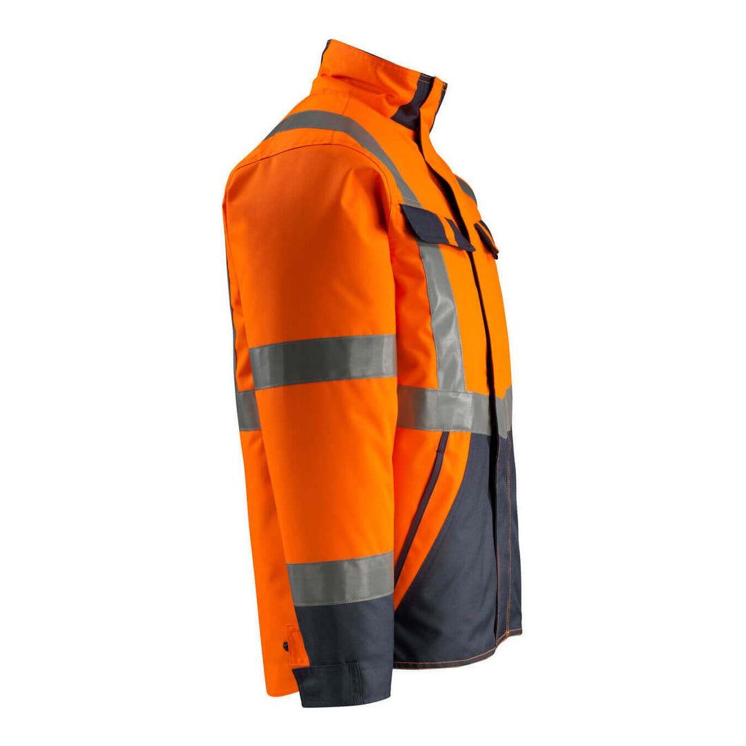 Mascot Penrith Hi-Vis Winter Jacket 15935-126 Left #colour_hi-vis-orange-dark-navy-blue