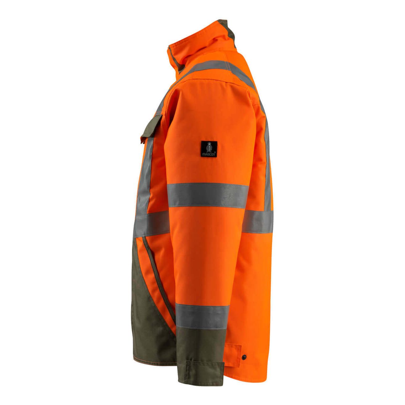 Mascot Penrith Hi-Vis Winter Jacket 15935-126 Right #colour_hi-vis-orange-moss-green
