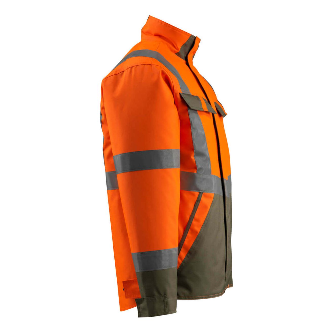 Mascot Penrith Hi-Vis Winter Jacket 15935-126 Left #colour_hi-vis-orange-moss-green