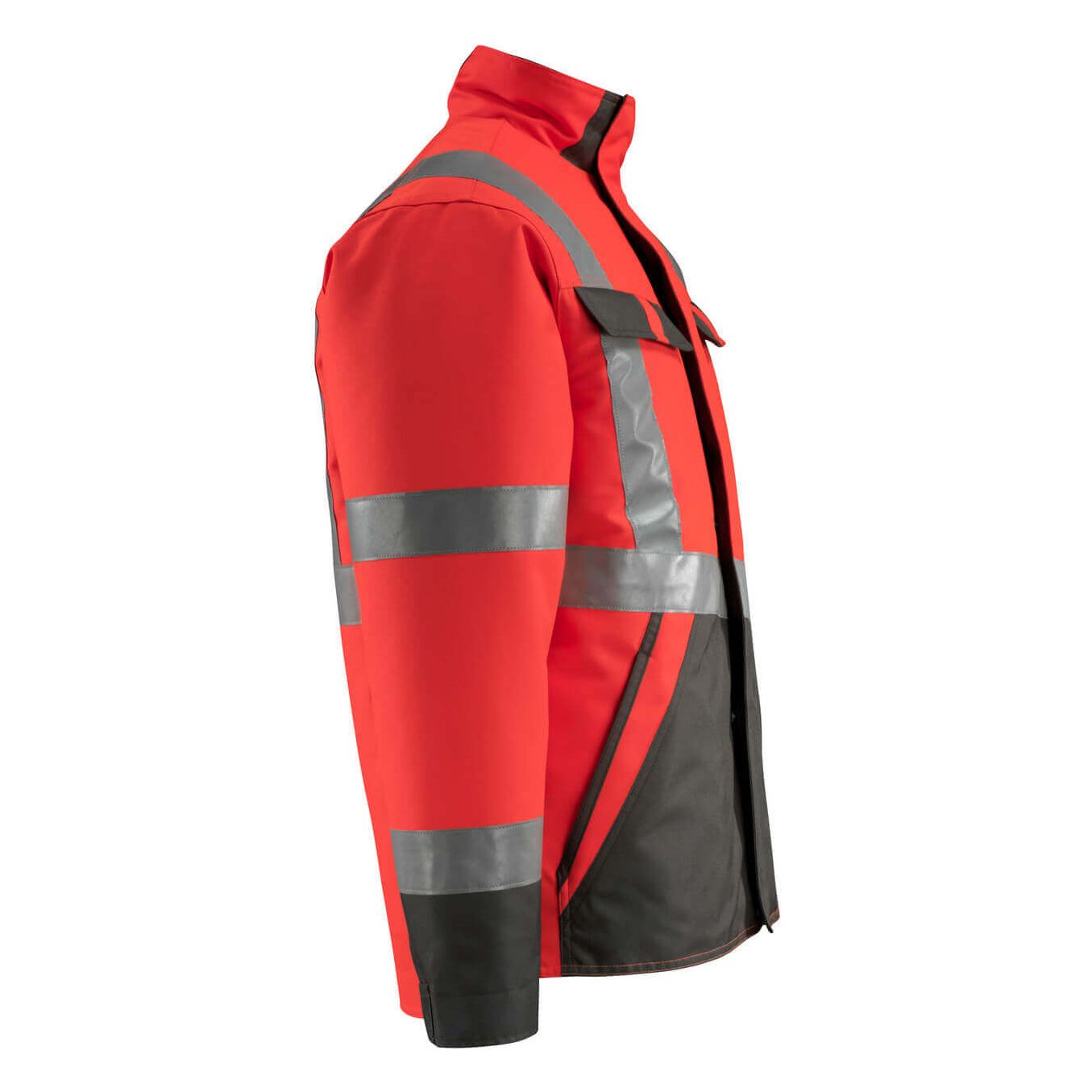 Mascot Penrith Hi-Vis Winter Jacket 15935-126 Left #colour_hi-vis-red-dark-anthracite-grey