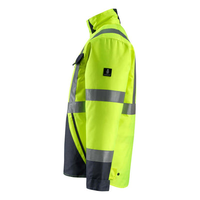 Mascot Penrith Hi-Vis Winter Jacket 15935-126 Right #colour_hi-vis-yellow-dark-navy-blue