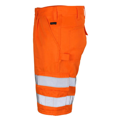 Mascot Pisa Hi-Vis Work Shorts 10049-860 Right #colour_hi-vis-orange