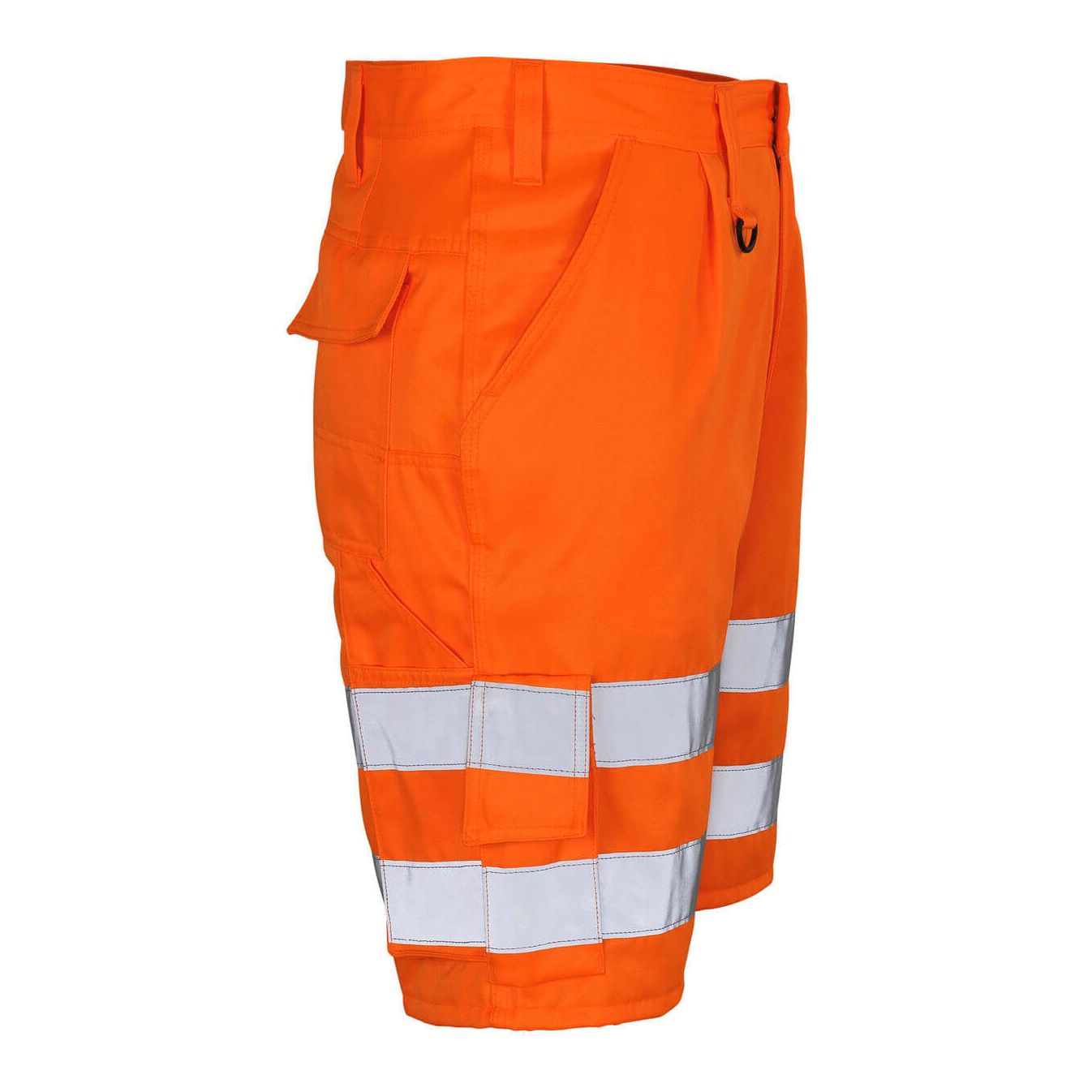 Mascot Pisa Hi-Vis Work Shorts 10049-860 Left #colour_hi-vis-orange