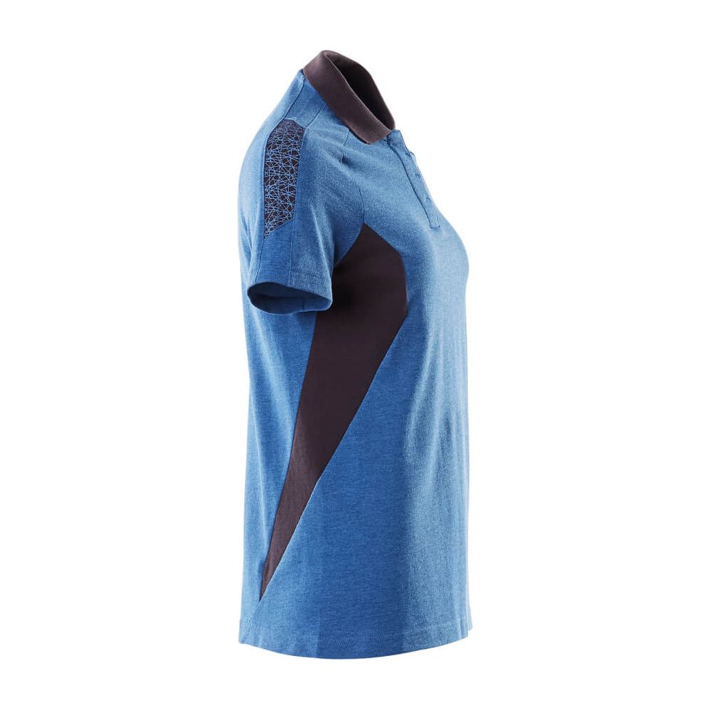 Mascot Polo Shirt 18393-961 Left #colour_azure-blue-dark-navy-blue