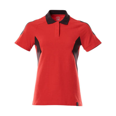 Mascot Polo Shirt 18393-961 Front #colour_traffic-red-black
