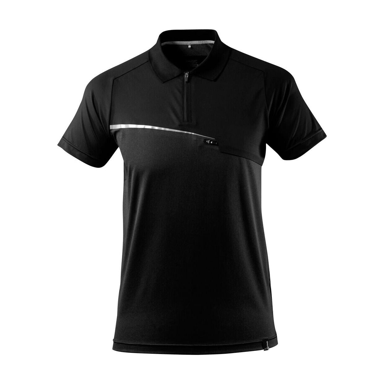 Mascot Polo Shirt Advanced Zip-Pocket 17283-945 Front #colour_black