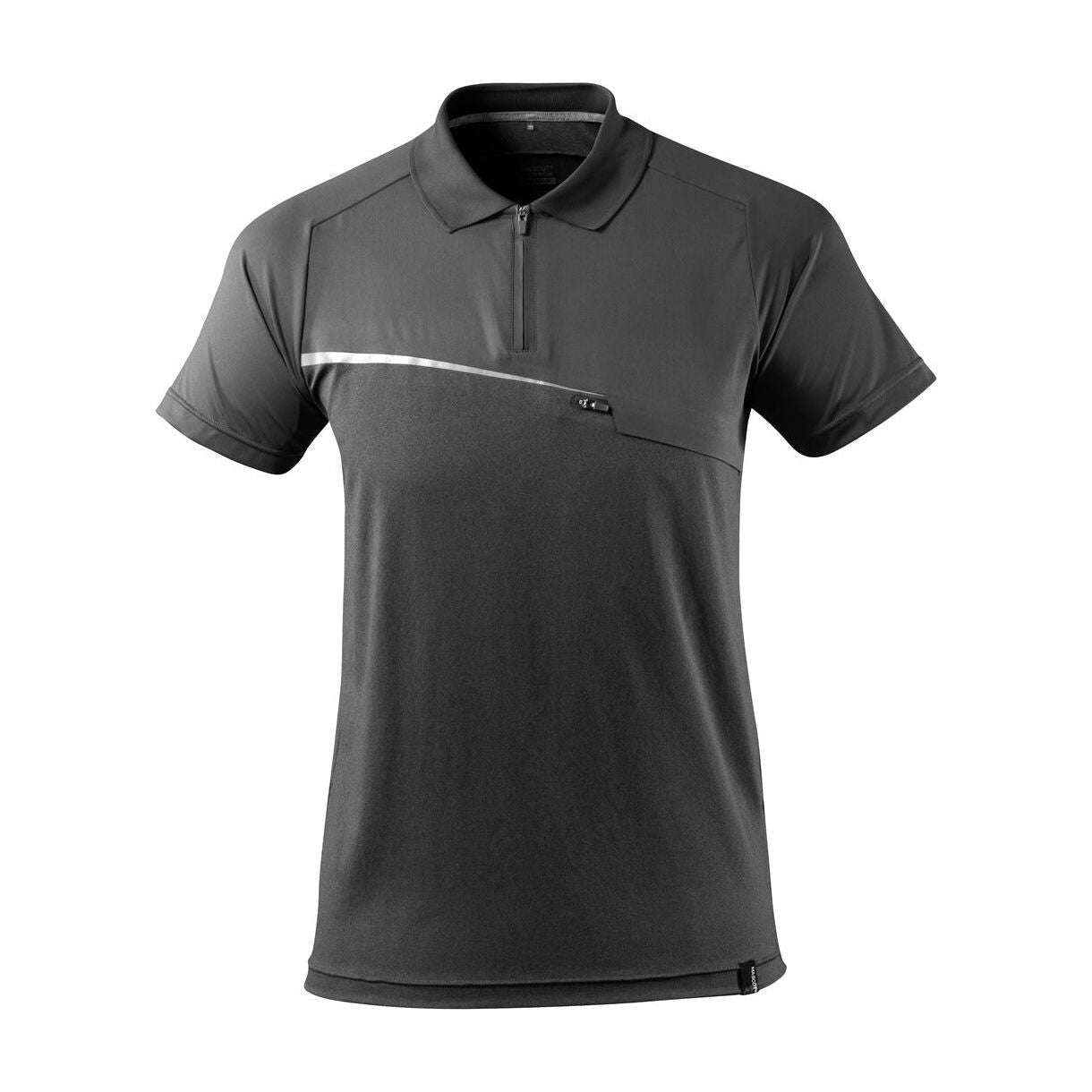 Mascot Polo Shirt Advanced Zip-Pocket 17283-945 Front #colour_dark-anthracite-grey