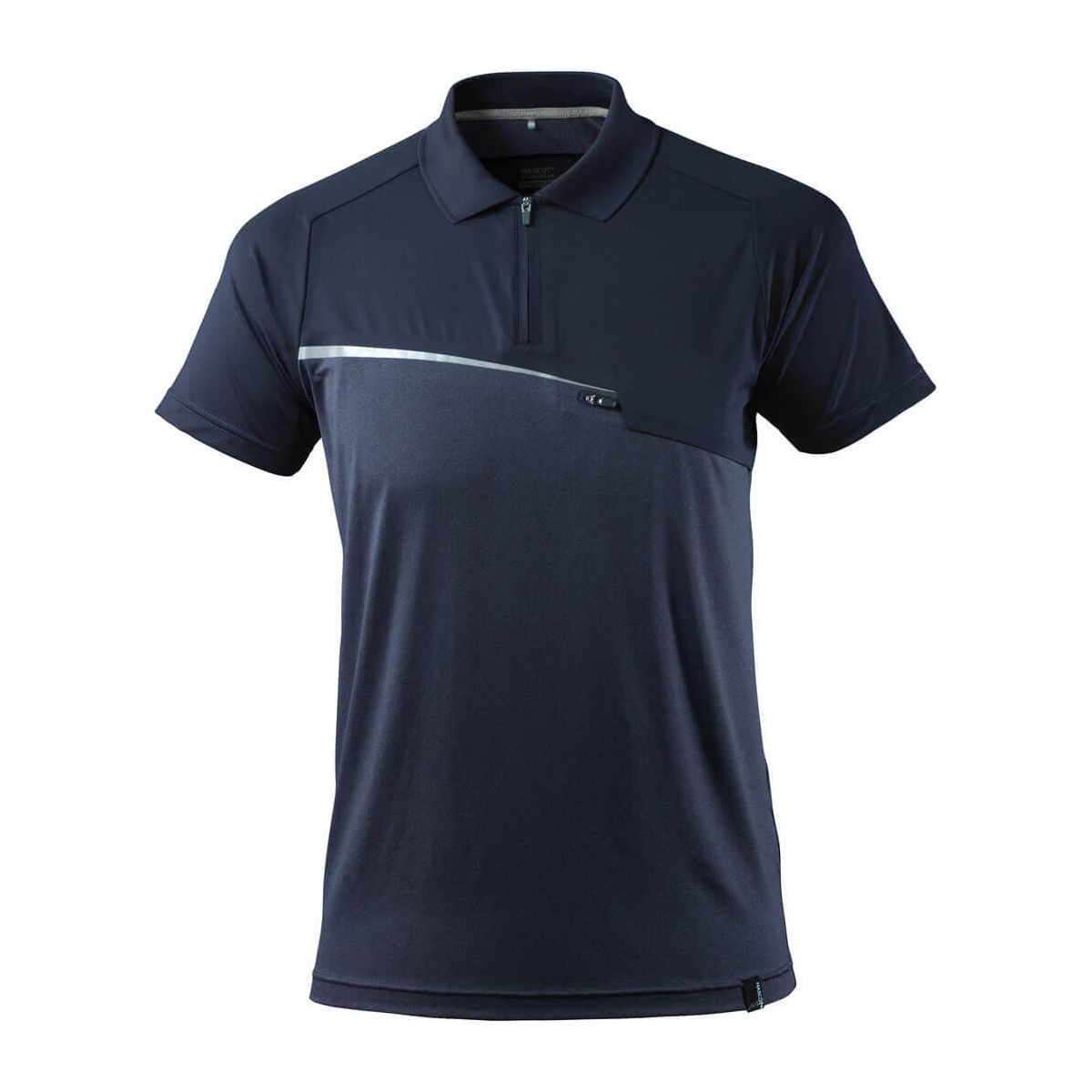 Mascot Polo Shirt Advanced Zip-Pocket 17283-945 Front #colour_dark-navy-blue