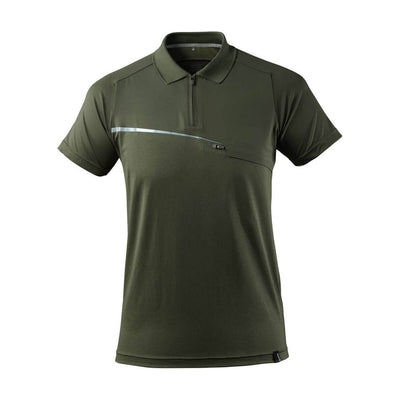 Mascot Polo Shirt Advanced Zip-Pocket 17283-945 Front #colour_moss-green
