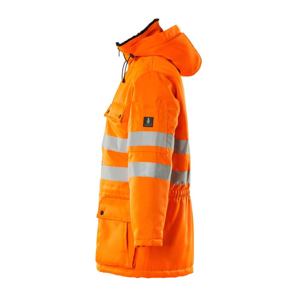 Mascot Quebec Hi-Vis Winter Parka Jacket 00510-660 Right #colour_hi-vis-orange