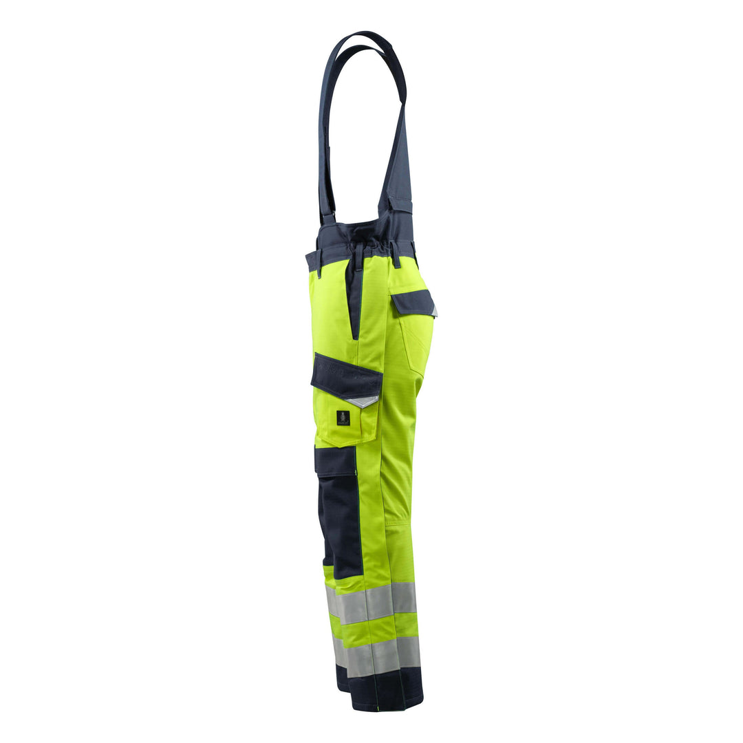 Mascot Renens Hi-Vis Winter Trousers 13892-217 Right #colour_hi-vis-yellow-dark-navy-blue