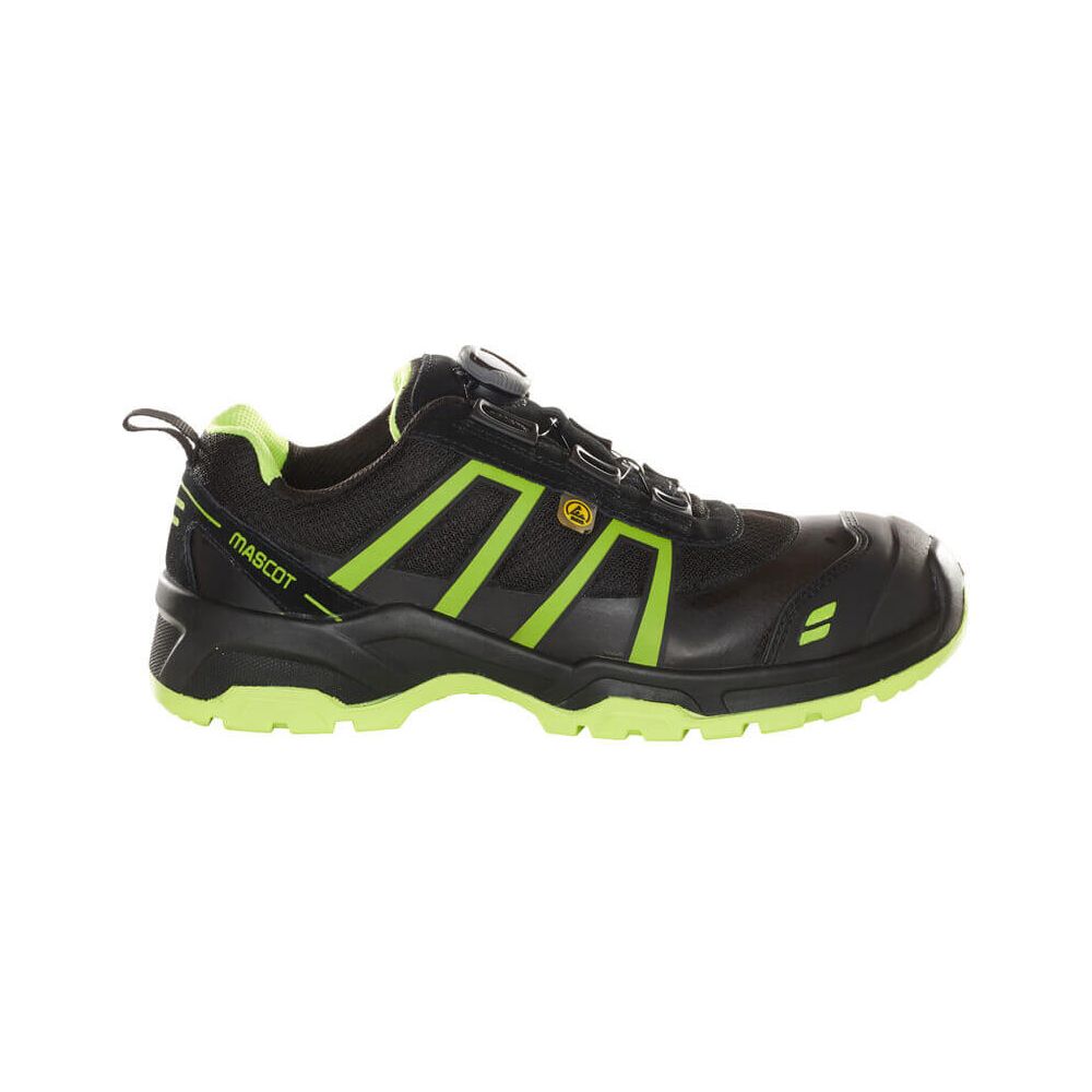 Mascot Safety Work Shoes S1P F0125-773 Front #colour_black-hi-vis-yellow