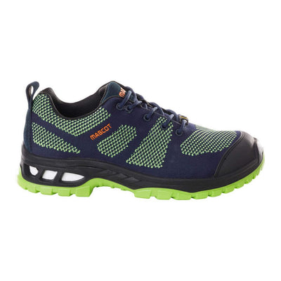 Mascot Safety Work Shoes S1P F0131-849 Front #colour_dark-navy-blue-lime-green