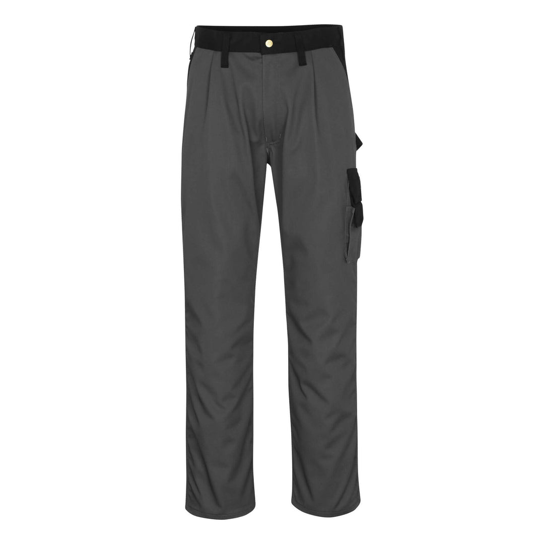 Mascot Salerno Work Trousers 06279-430 Front #colour_anthracite-grey-black