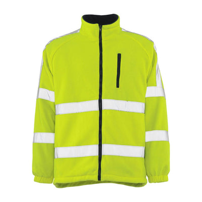 Mascot Salzburg Hi-Vis Fleece Jacket 05242-125 Front #colour_hi-vis-yellow