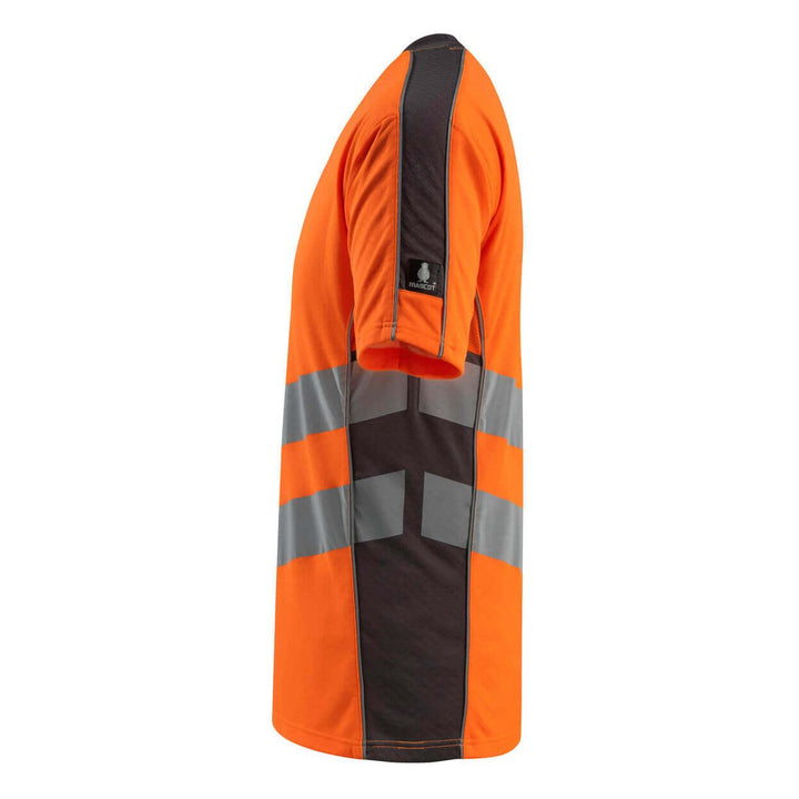 Mascot Sandwell Hi-Vis T-shirt 50127-933 Right #colour_hi-vis-orange-dark-anthracite-grey