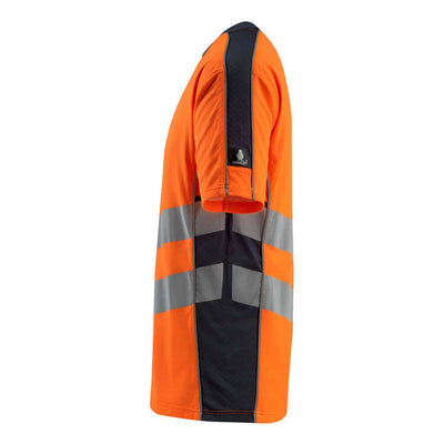 Mascot Sandwell Hi-Vis T-shirt 50127-933 Right #colour_hi-vis-orange-dark-navy-blue