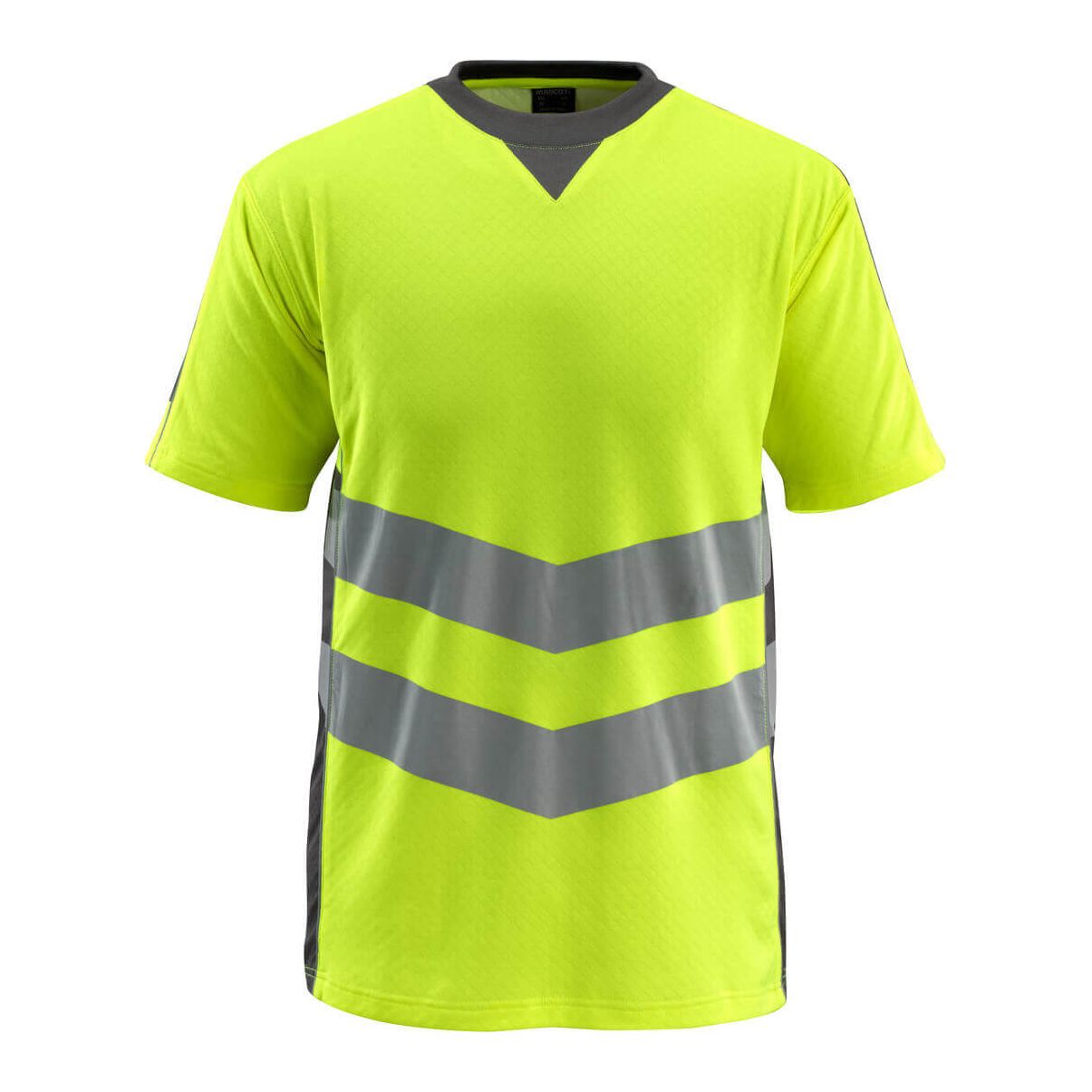 Mascot Sandwell Hi-Vis T-shirt 50127-933 Front #colour_hi-vis-yellow-dark-anthracite-grey