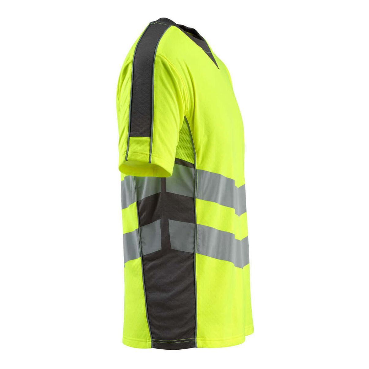 Mascot Sandwell Hi-Vis T-shirt 50127-933 Left #colour_hi-vis-yellow-dark-anthracite-grey