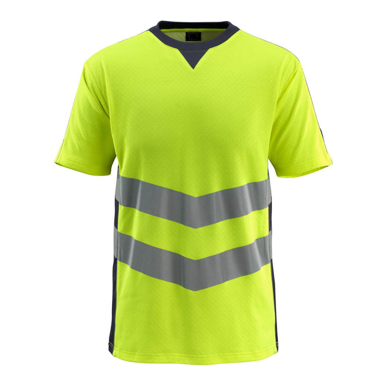 Mascot Sandwell Hi-Vis T-shirt 50127-933 Front #colour_hi-vis-yellow-dark-navy-blue