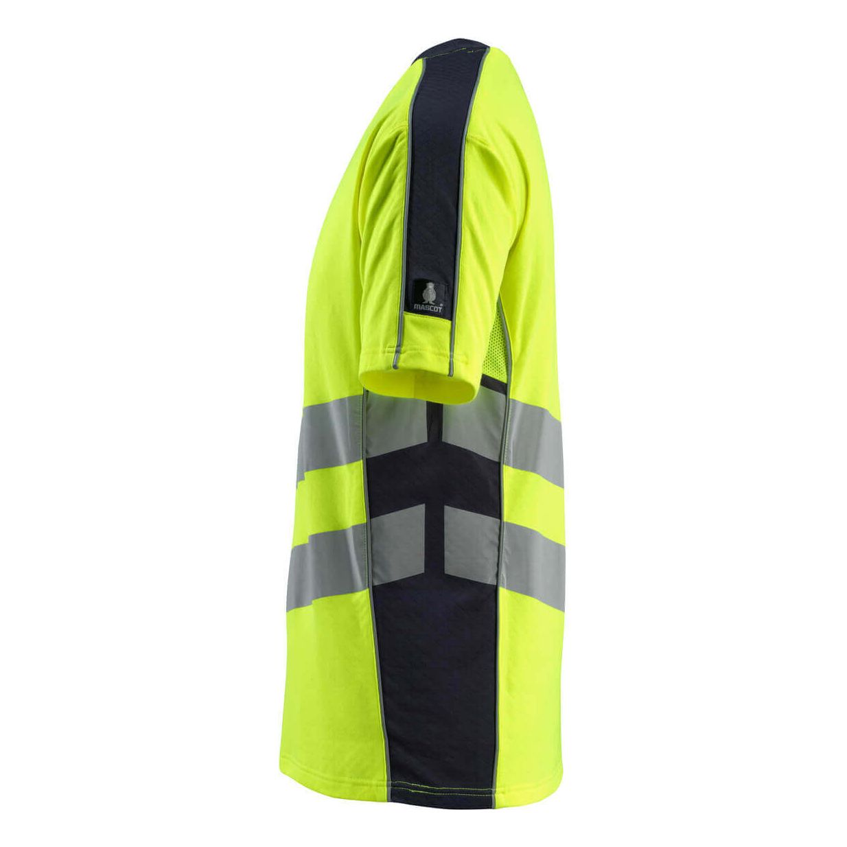Mascot Sandwell Hi-Vis T-shirt 50127-933 Right #colour_hi-vis-yellow-dark-navy-blue