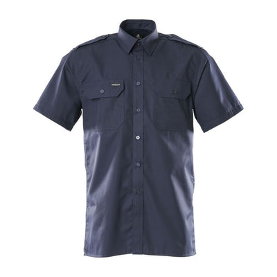 Mascot Savannah Short-Sleeved Shirt 00503-230 Front #colour_navy-blue
