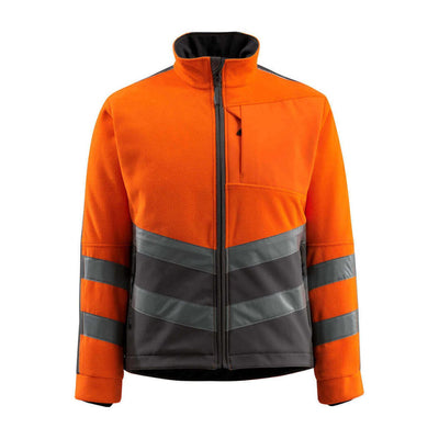 Mascot Sheffield Hi-Vis Fleece Jacket 15503-259 Front #colour_hi-vis-orange-dark-anthracite-grey