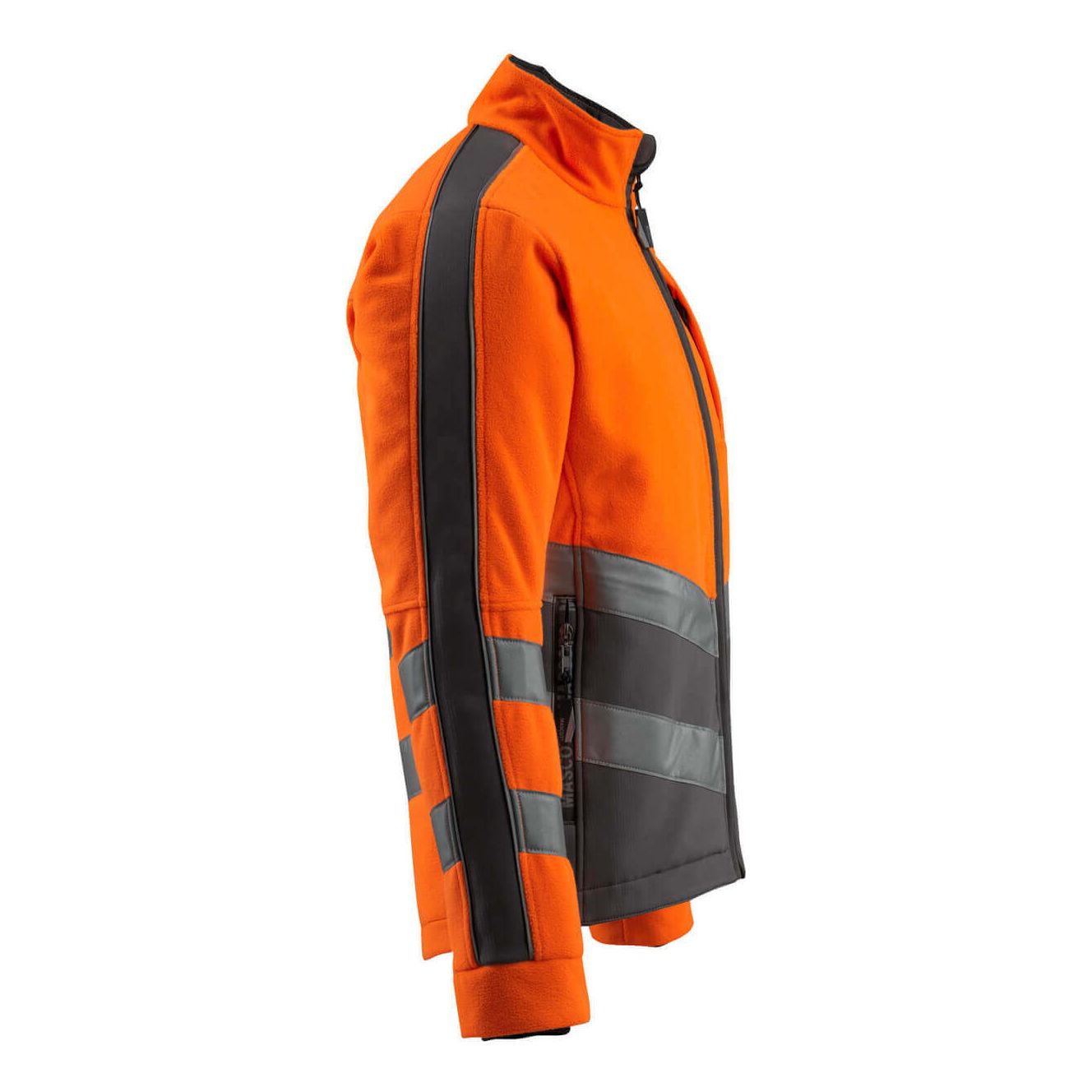 Mascot Sheffield Hi-Vis Fleece Jacket 15503-259 Left #colour_hi-vis-orange-dark-anthracite-grey