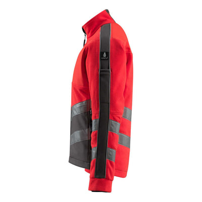 Mascot Sheffield Hi-Vis Fleece Jacket 15503-259 Right #colour_hi-vis-red-dark-anthracite-grey