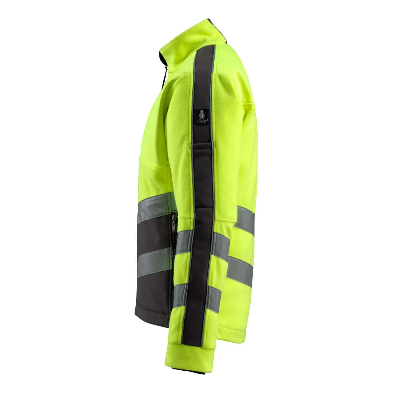 Mascot Sheffield Hi-Vis Fleece Jacket 15503-259 Right #colour_hi-vis-yellow-dark-anthracite-grey