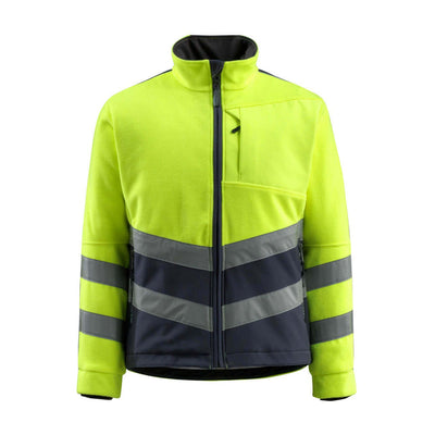 Mascot Sheffield Hi-Vis Fleece Jacket 15503-259 Front #colour_hi-vis-yellow-dark-navy-blue