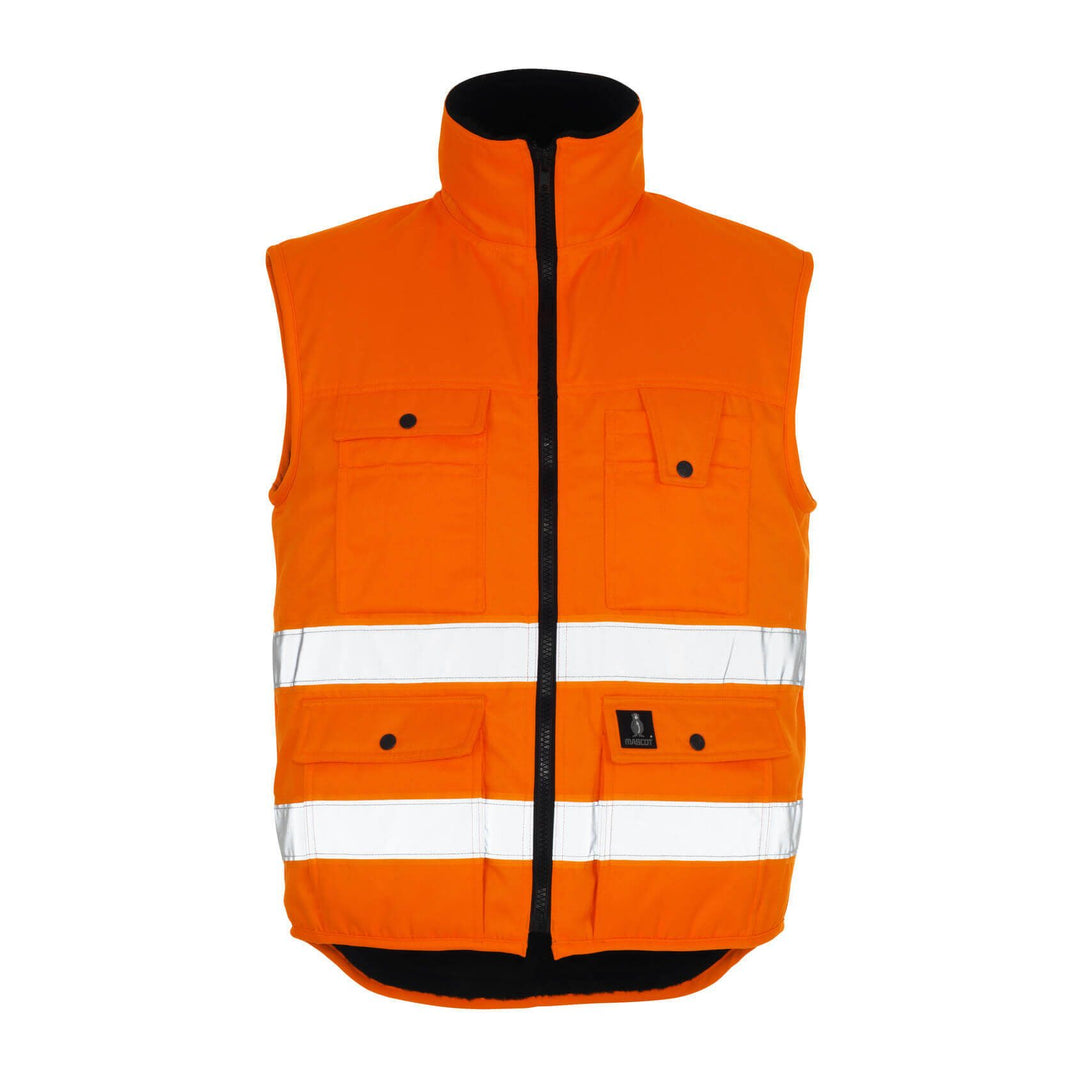 Mascot Solden Hi-Vis Winter Gilet 00554-660 Front#colour_hi-vis-orange