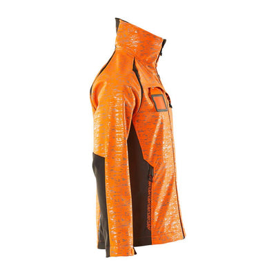 Mascot Softshell Jacket Water-Resistant 19202-291 Left #colour_hi-vis-orange-dark-anthracite-grey
