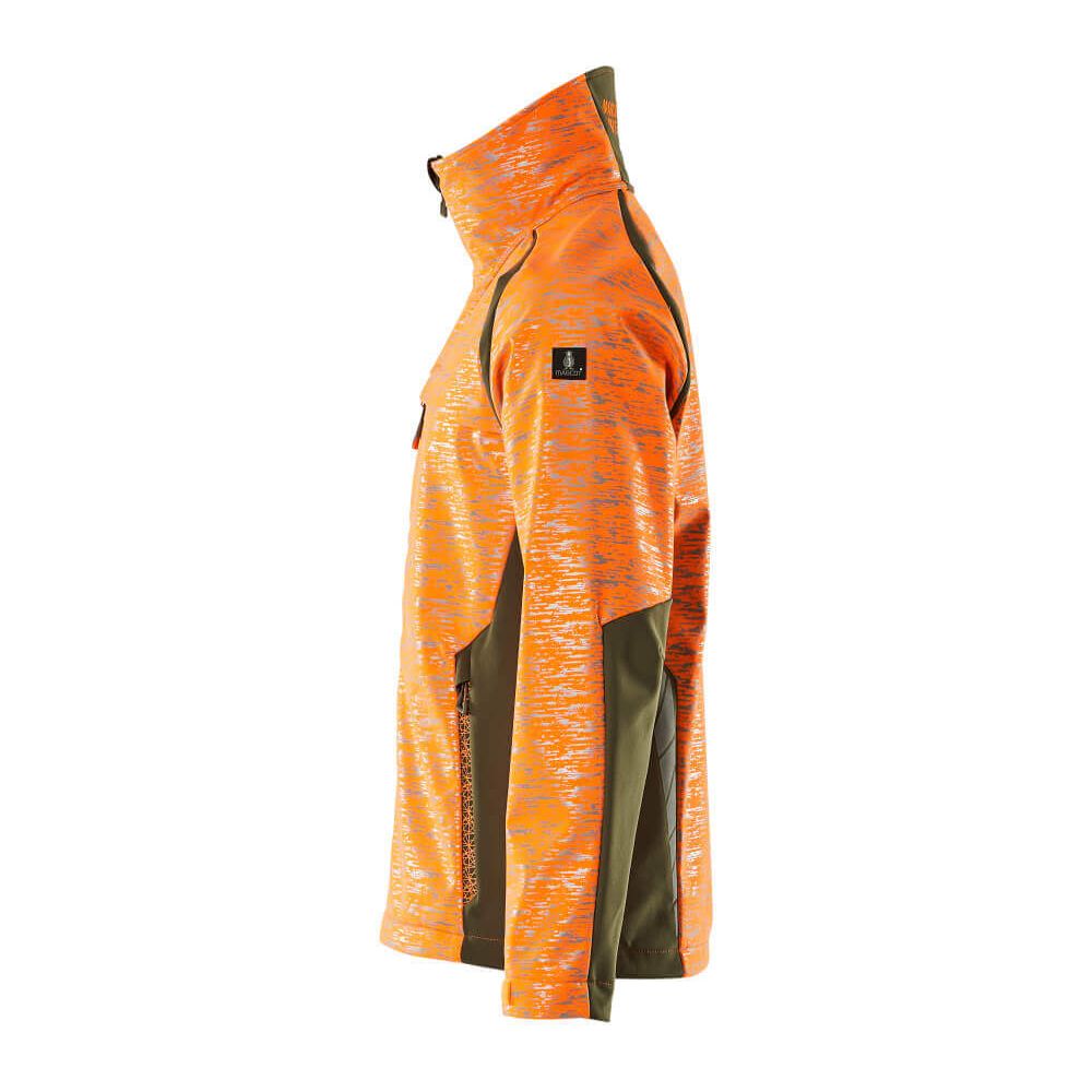 Mascot Softshell Jacket Water-Resistant 19202-291 Right #colour_hi-vis-orange-moss-green