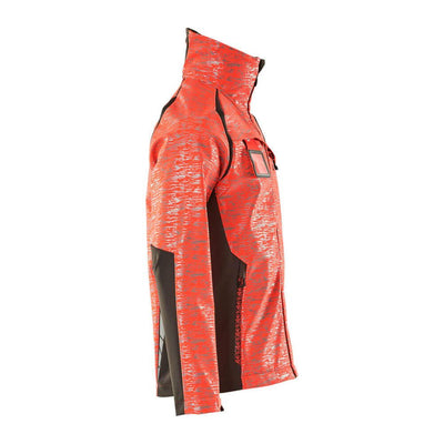 Mascot Softshell Jacket Water-Resistant 19202-291 Left #colour_hi-vis-red-dark-anthracite-grey