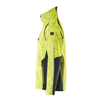 Mascot Softshell Jacket Water-Resistant 19202-291 Right #colour_hi-vis-yellow-dark-navy-blue