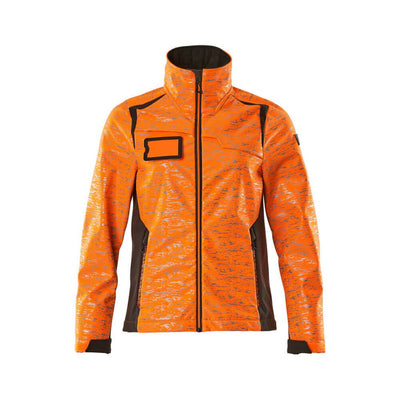 Mascot Softshell Jacket Water-Resistant 19212-291 Front #colour_hi-vis-orange-dark-anthracite-grey