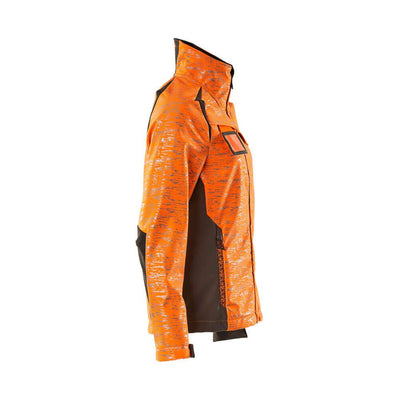 Mascot Softshell Jacket Water-Resistant 19212-291 Left #colour_hi-vis-orange-dark-anthracite-grey