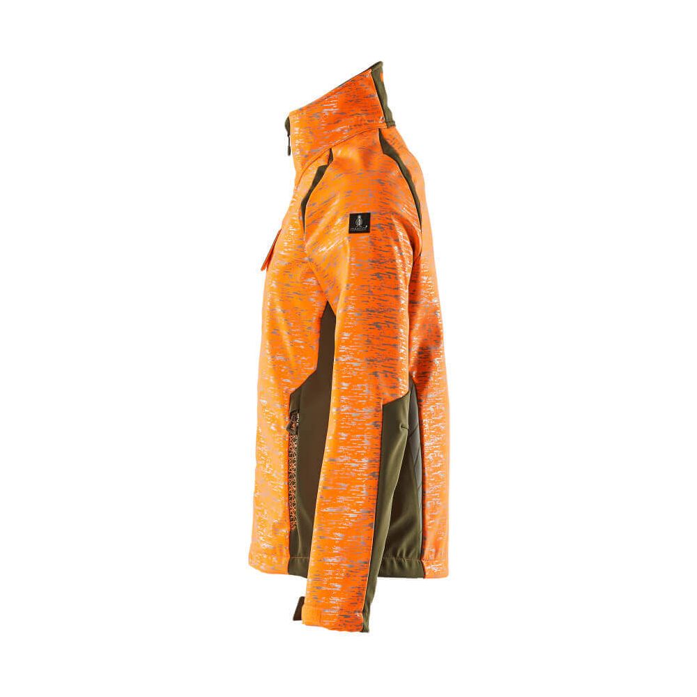 Mascot Softshell Jacket Water-Resistant 19212-291 Right #colour_hi-vis-orange-moss-green