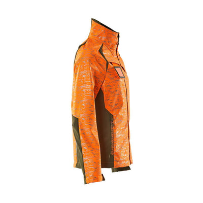 Mascot Softshell Jacket Water-Resistant 19212-291 Left #colour_hi-vis-orange-moss-green