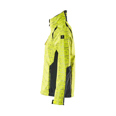 Mascot Softshell Jacket Water-Resistant 19212-291 Right #colour_hi-vis-yellow-dark-navy-blue
