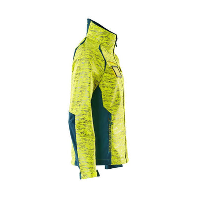 Mascot Softshell Jacket Water-Resistant 19212-291 Left #colour_hi-vis-yellow-dark-petroleum