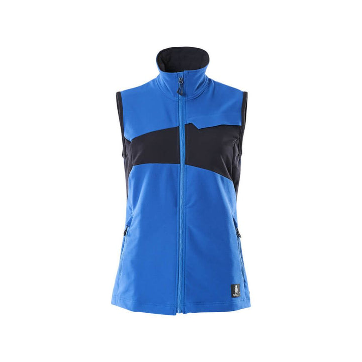 Mascot Stretch Gilet 18375-511 Front #colour_azure-blue-dark-navy-blue