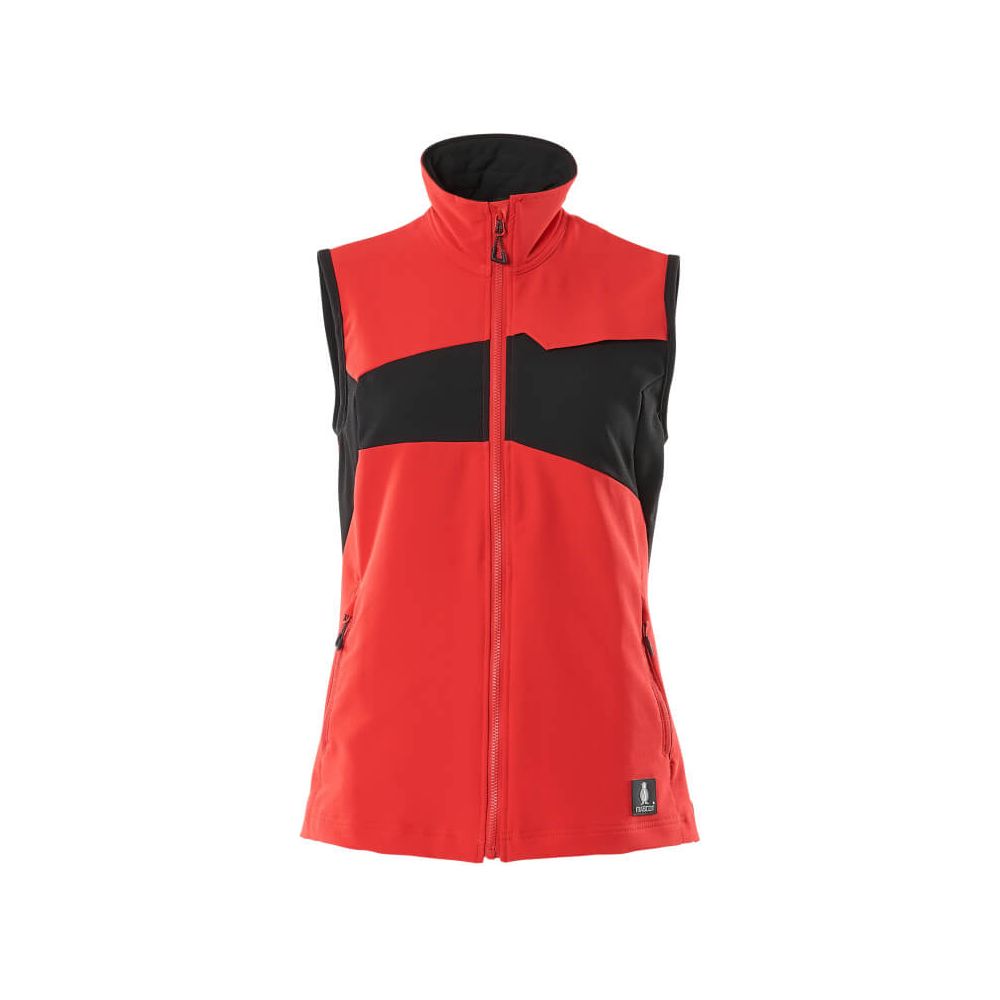 Mascot Stretch Gilet 18375-511 Front #colour_traffic-red-black