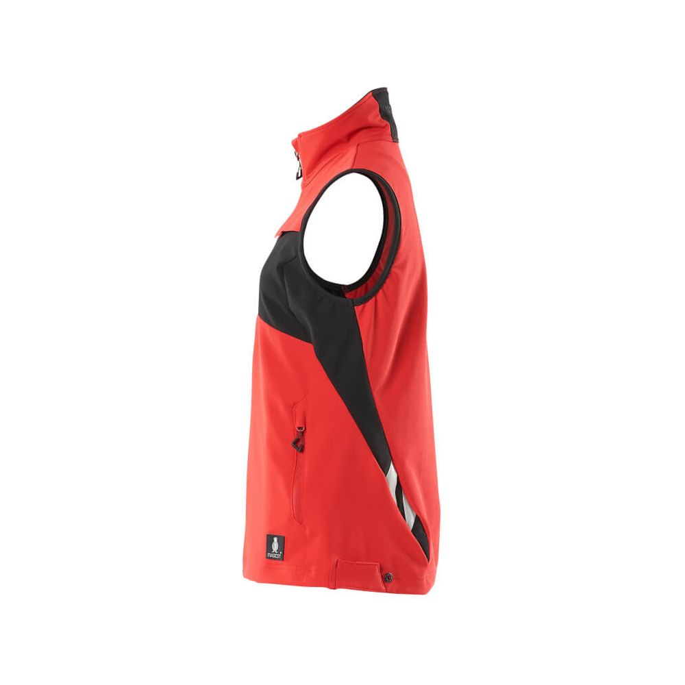 Mascot Stretch Gilet 18375-511 Right #colour_traffic-red-black