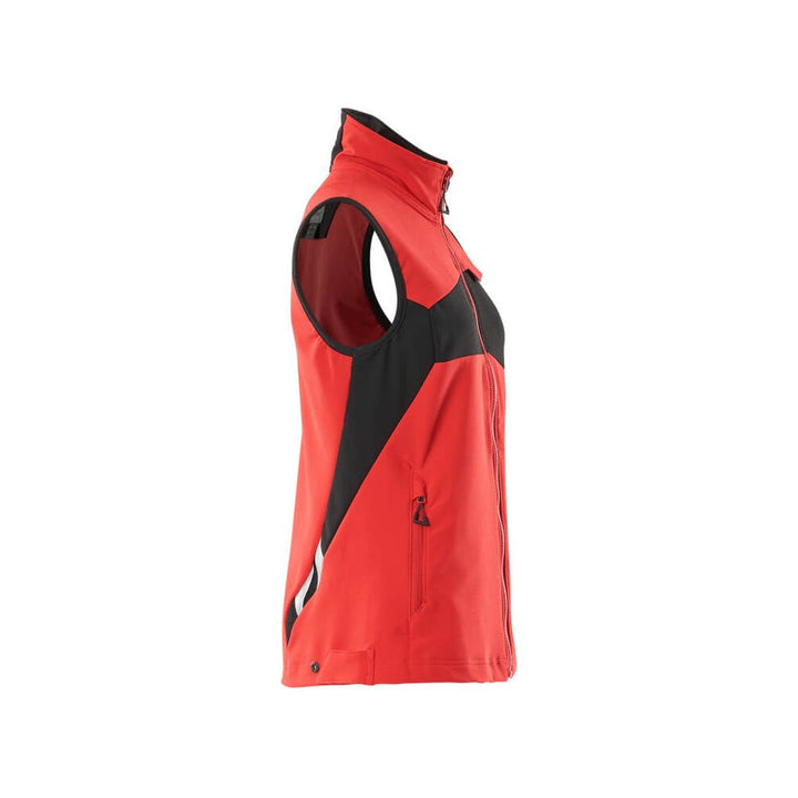 Mascot Stretch Gilet 18375-511 Left #colour_traffic-red-black