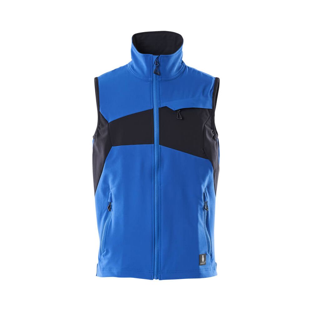 Mascot Stretch Gilet Lightweight Water-Repellent 18365-511 Front #colour_azure-blue-dark-navy-blue