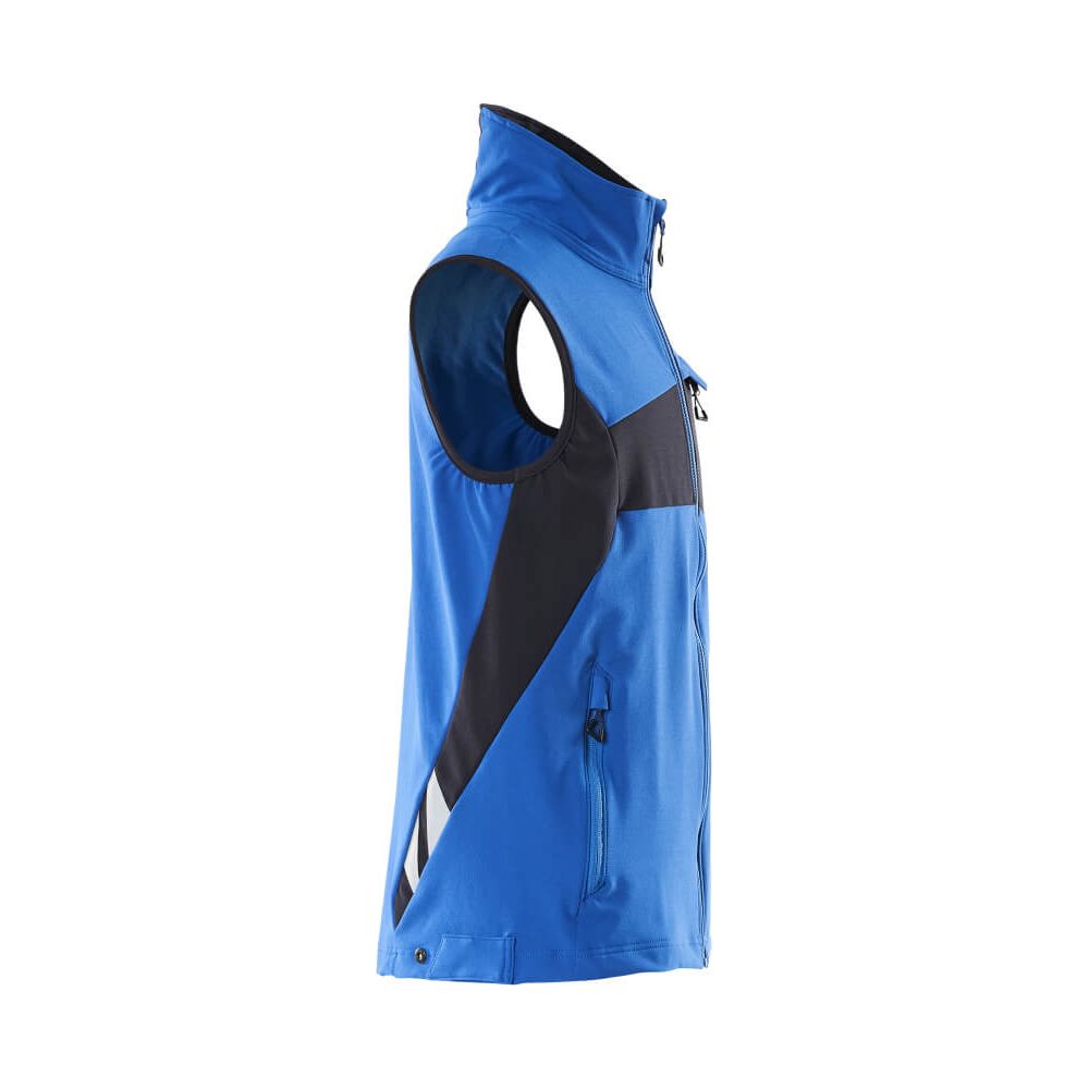 Mascot Stretch Gilet Lightweight Water-Repellent 18365-511 Left #colour_azure-blue-dark-navy-blue