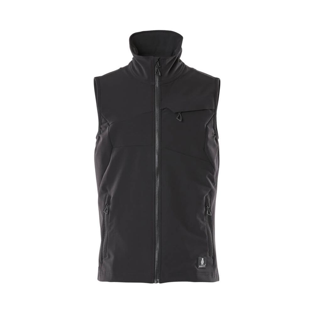 Mascot Stretch Gilet Lightweight Water-Repellent 18365-511 Front #colour_black